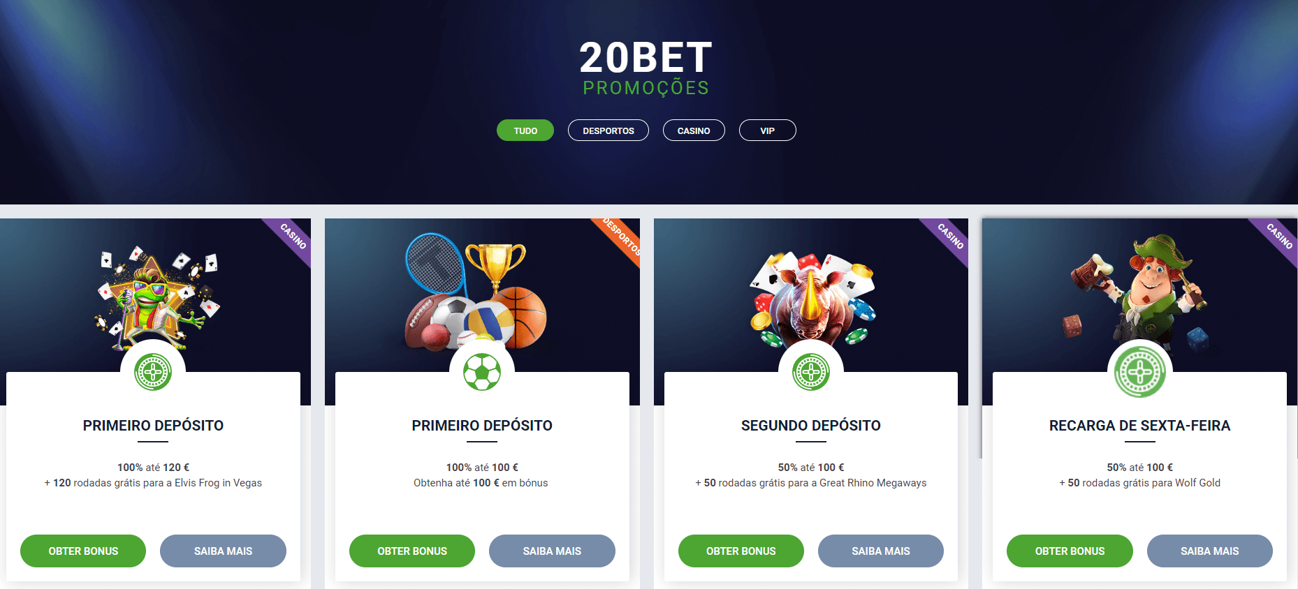 20Bet PROMOÇÕES